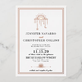 Dainty Celestial con detalles Invitación a la boda