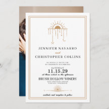 Dainty Celestial con invitación a la boda fotográf