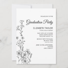 Dainty Elegance Graduance Party Invitación