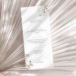 Dainty Wildflower Dusty Blue Menu