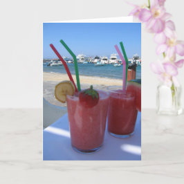 Daiquiris de fresa en Mykonos - tarjeta