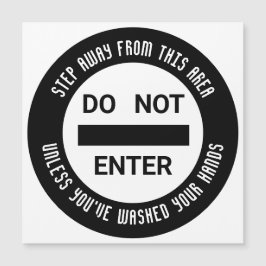 Dairy NO ENTRY Lávese la tarjeta magnética de las 