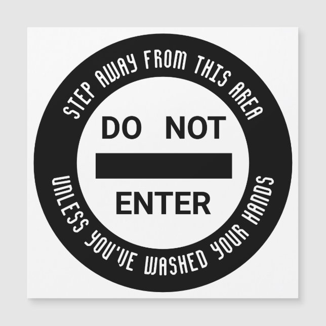 Dairy NO ENTRY Lávese la tarjeta magnética de las  (Anverso)