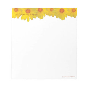 Daisies amarillos, gracias - Bloc de notas pequeño