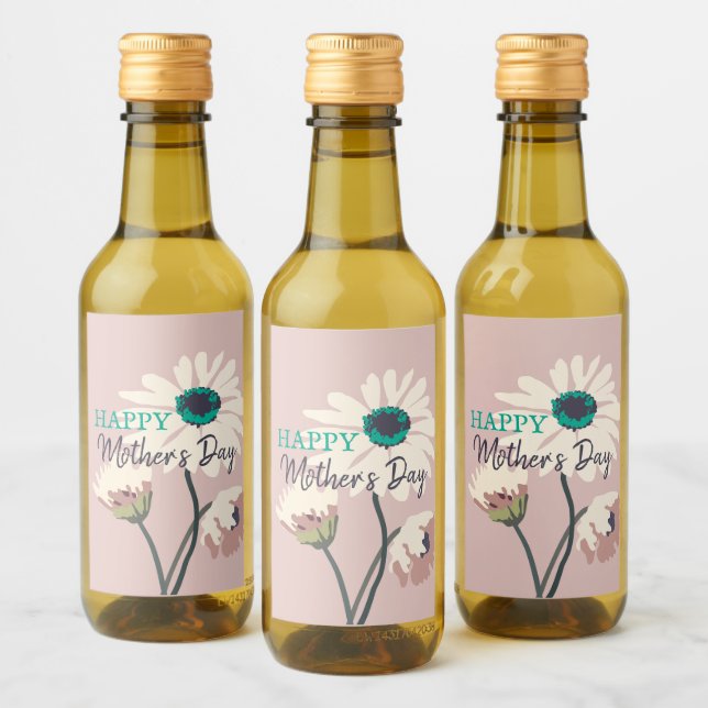 Daisies blancos Día de la Madre floral moderno (Botellas)