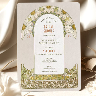 Daisies Bridal Shower Invitaciones Art Nouveau Dec