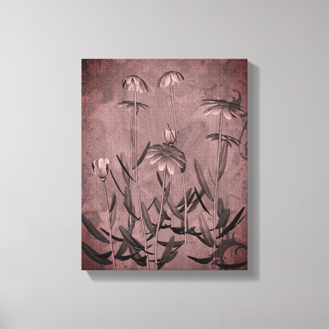 Daisies Con Marco Blanco Y Negro, Arte Floral (Anverso)