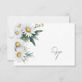 Daisies de flores silvestres rsvp con opciones de 