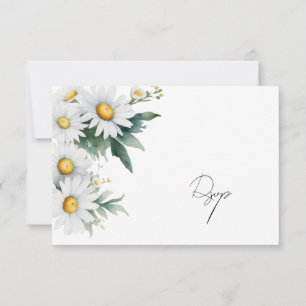 Daisies de flores silvestres rsvp con opciones de
