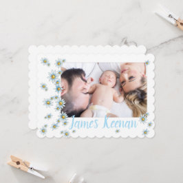 Daisies Dulce Anuncio de Nacimiento Tarjeta de Fot