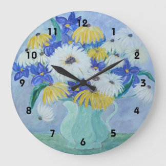 Daisies En El Reloj De Pared De Vase