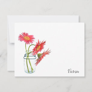 Daisies en tarjetas de notas personalizadas de Mas