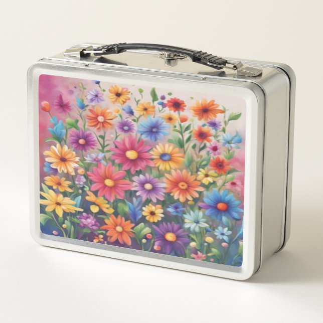Daisies pintados - Lunchbox Metalizado (Reverso)