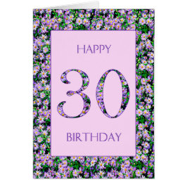 Daisies púrpura de cumpleaños número 30