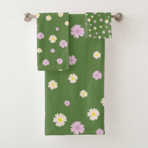 Daisies románticos Ditsy Floral Patrón rosa Amaril