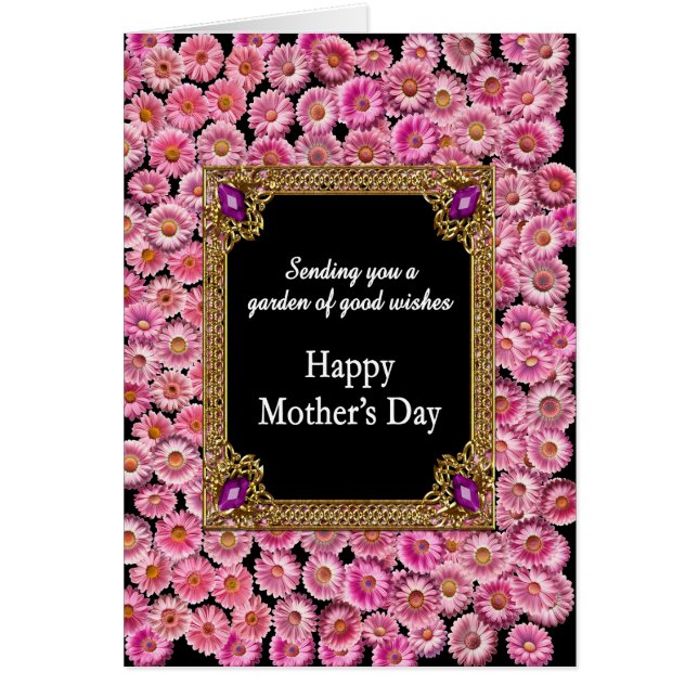 Daisies rosados del Día de la Madre (Frente)