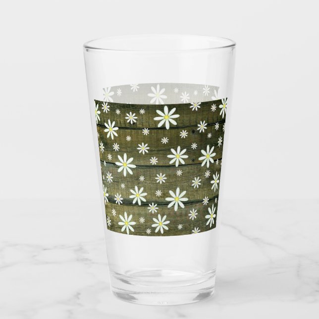 Daisies Rustic Barn Board Daisy Flower (Anverso)