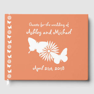 Daisies y mariposas en el libro de invitados de Co