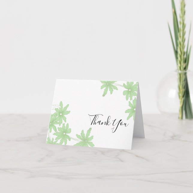 Daisises de color verde claro Gracias Nota (Anverso)