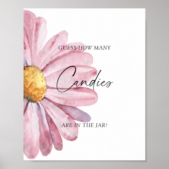 Daisy - adivinen cuántos Posters de caramelos (Frente)