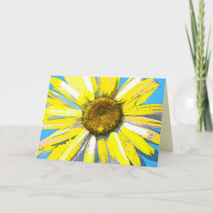 Daisy amarillo, tarjeta de saludo