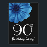 Daisy azul de la plantilla de cumpleaños número 90<br><div class="desc">Este diseño de margarita azul es una manera bonito y elegante de invitar a la gente a una fiesta de cumpleaños número 90. Todo el texto es totalmente personalizable. Puede experimentar con diferentes tipos de papel haciendo clic en la pestaña "Opciones de invitación" en la esquina superior derecha. Aunque este...</div>