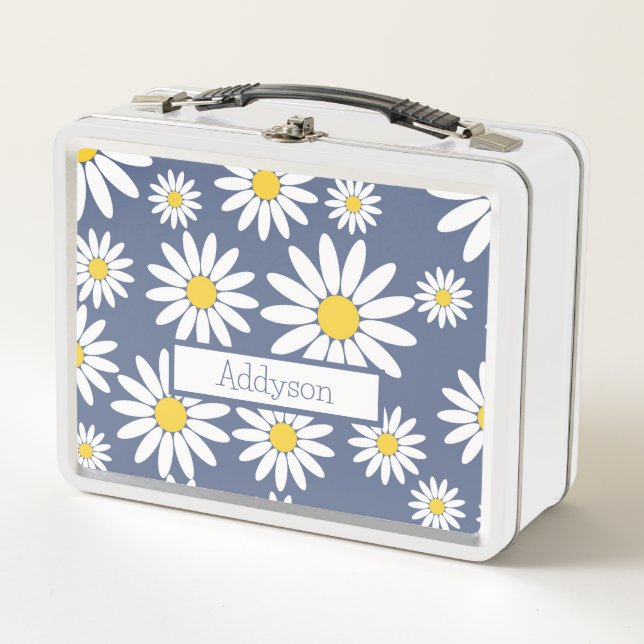 Daisy azul y blanco con nombre (Anverso)