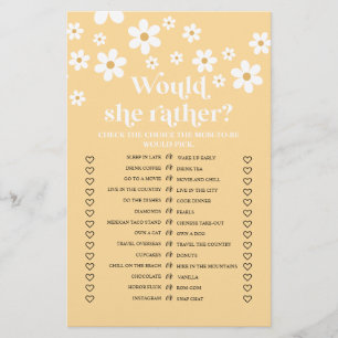Daisy Baby Shower Prefiere Juego Volante