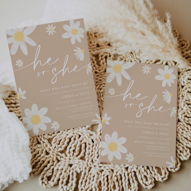 Daisy Beige El o ella género revela la invitación (Subido por el creador)