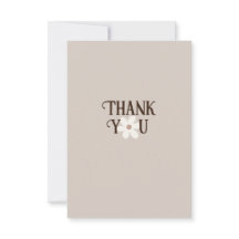 Daisy Boho Natural Gracias Tarjeta