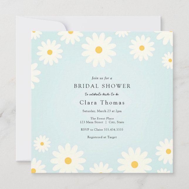 Daisy Bridal Shower Invitación (Anverso)