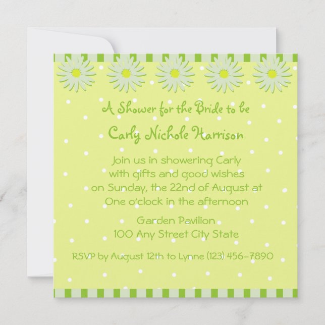 Daisy Bridal Shower Invitación (Anverso)