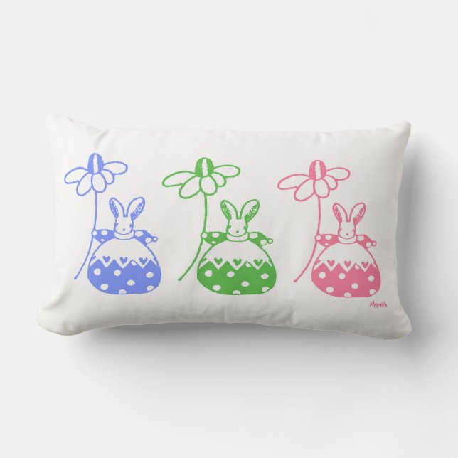 Daisy bunny lumbar almohada (Anverso)