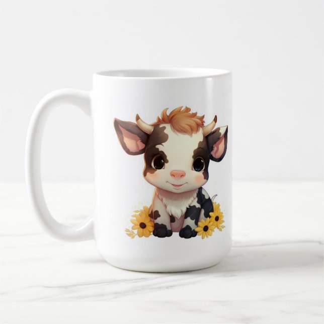 Daisy Calf taza de café 15oz (Izquierda)