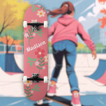 Daisy Daisy Bouquet Retro Patrón Skateboard<br><div class="desc">Daisy Daisy Bouquet Retro Skateboard. Diseño alegre,  colores dulces rosados y femeninos por Dreaming Cocoon. Personaliza esta cubierta de patinaje como un regalo maravilloso para un chica que ama las flores y el patinaje.</div>