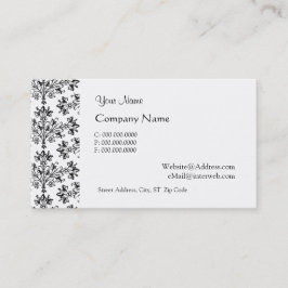 Daisy Damask Personalizado blanco negro Tarjetas d