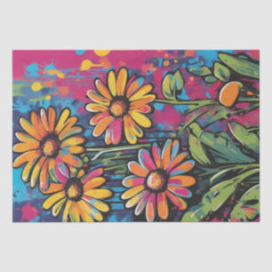 Daisy Delight Pop Art Blossoms papel de desenlace