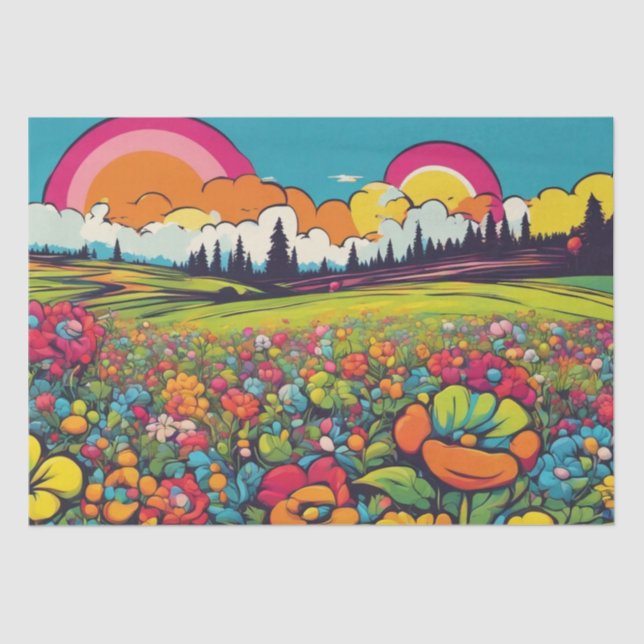 Daisy Delight Pop Art Blossoms papel de desenlace (Anverso)