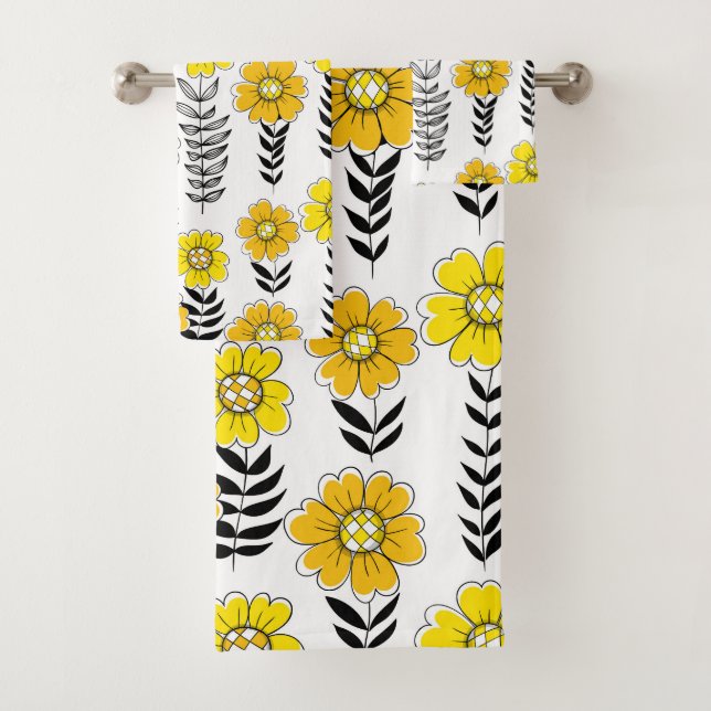 Daisy doodles en amarillo y negro (In situ)