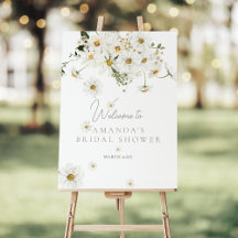 Daisy Elegant Wildflower Moderno Ducha Bridal