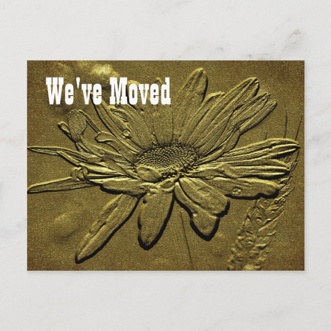Daisy esculpido nueva dirección postal floral (Anverso)