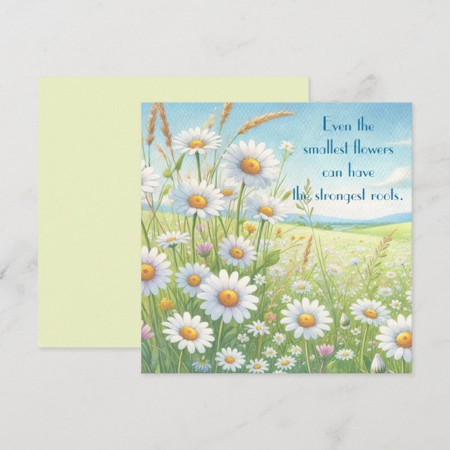 Daisy Field & Quote Card (Anverso / Reverso)
