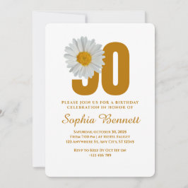 Daisy Floral 90.ª invitación de cumpleaños