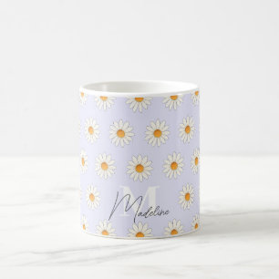 Daisy Floral Mug - Copa de café estético