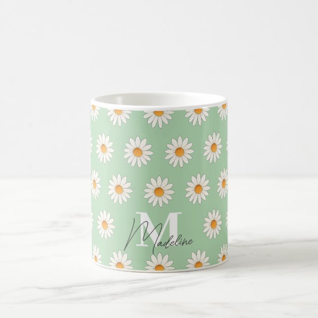Daisy Floral Mug - Copa de café estético (Centro)