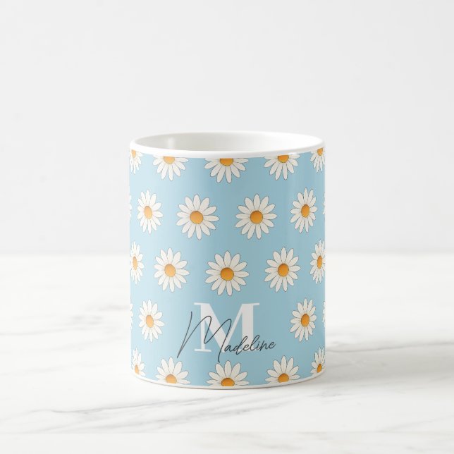 Daisy Floral Mug - Copa de café estético (Centro)