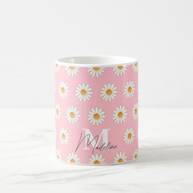 Daisy Floral Mug - Copa de café estético (Centro)