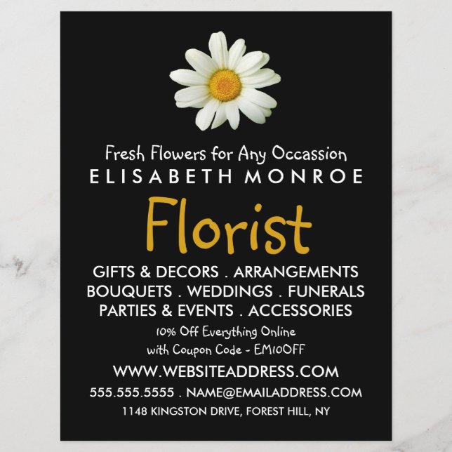 Daisy Floral, Publicidad Floristry (Frente)