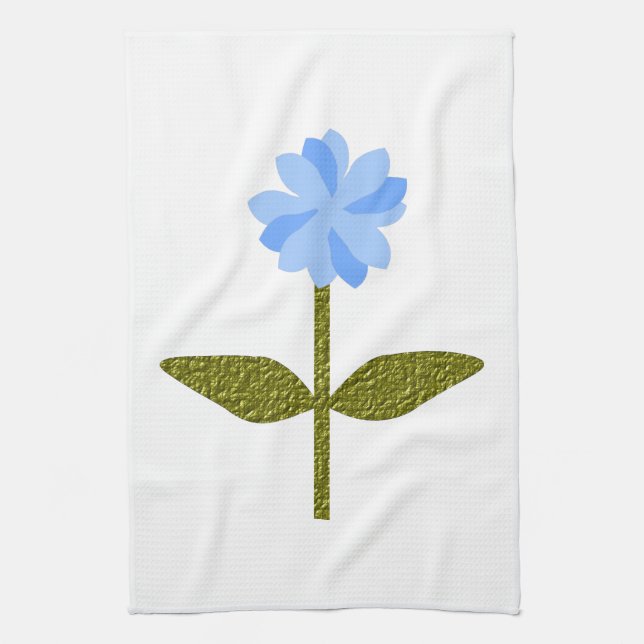 Daisy Flower Bonito Blue Kitchel Toalla (Vertical)