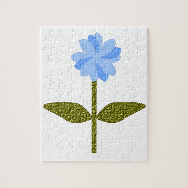 Daisy Flower Bonito Blue Puzzle (Vertical)